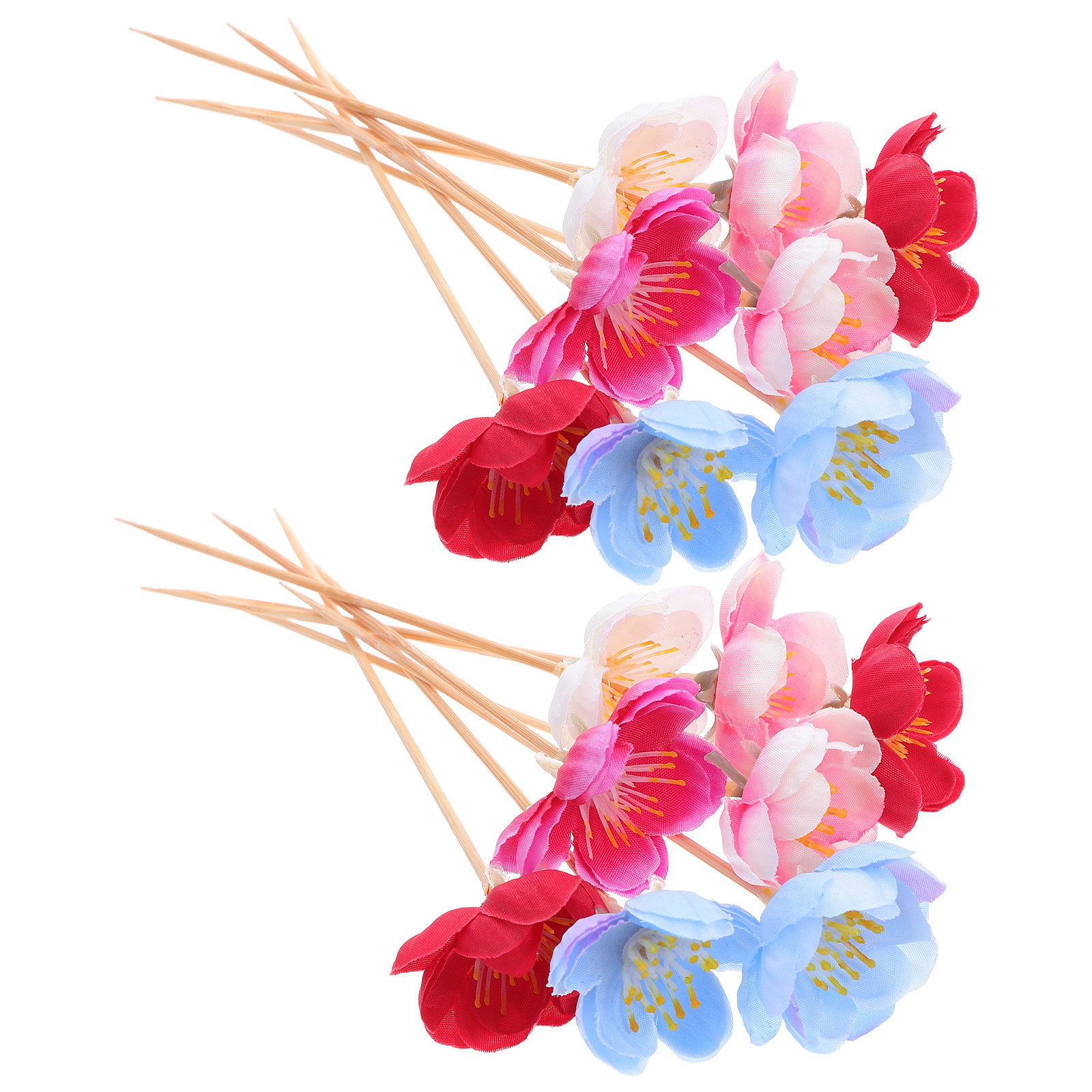 Floral Picks Wood - 100 sztuk eleganckich drewnianych wykałaczek z