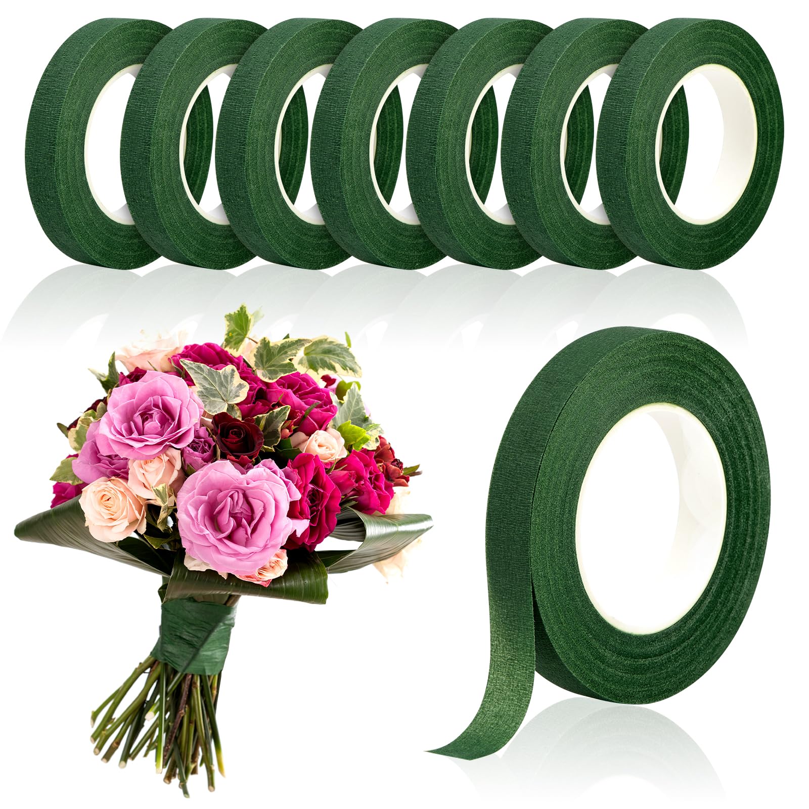 Florist Supply Paper - 20 jardów zielonej taśmy florystycznej do