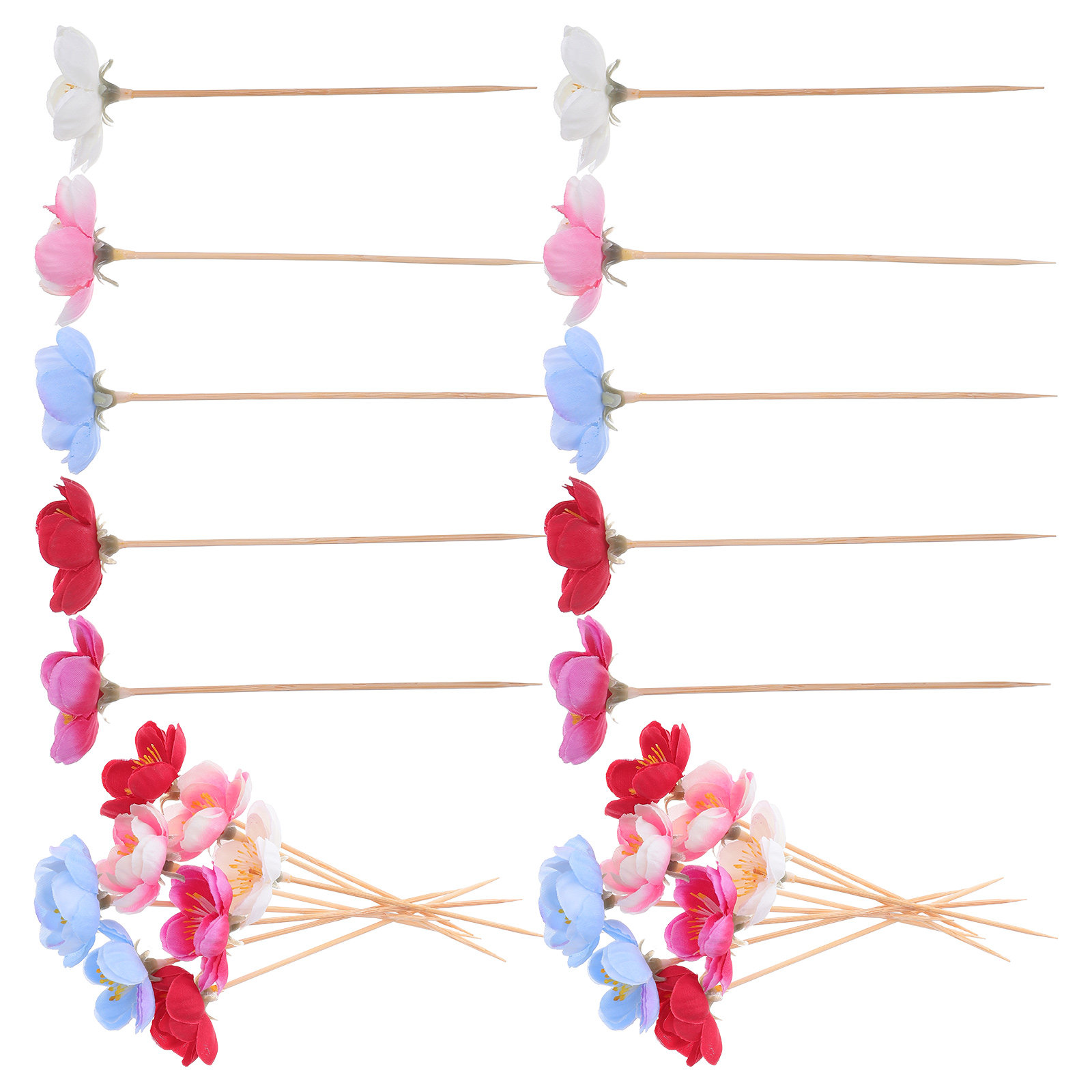 100 sztuk eleganckich drewnian – Floral Picks Wood recenzja i cena