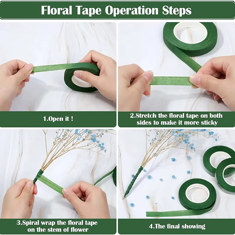20 jardów zielonej taśmy flory – Florist Supply Paper recenzja i cena